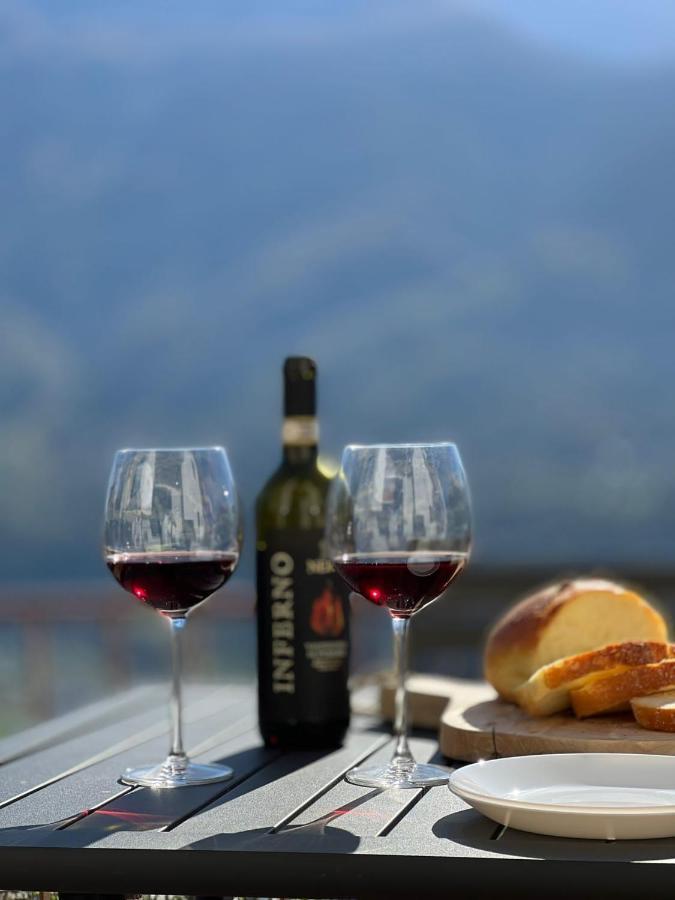 Panoramic Apartment Italian Alps Valtellina Near Sondrio, Tirano Poggiridenti エクステリア 写真